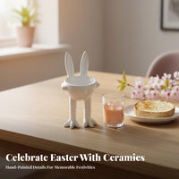 Ceramic Egg Holder Easter Egg Tray Holiday Appetizer Organizer for Party Hosts, Home Entertainers, Dining Table, Kitchen