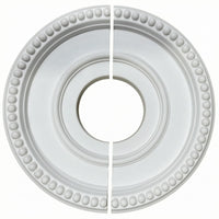 Concentric Rings PU Ceiling Plate Beaded Border Split Ceiling Plate Two-Piece