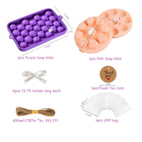 Soap Making Gift Kit Reusable Grape Soap Form Set for Crafting