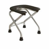 Sturdy Frame Foldable Bedside Commode Stable Support Folding Bedside Commode Non-Slip Feet Portable Toilet Easy to Clean for Pregnant Women, Disabled Individuals, People with Disabilities, Home Care, Bedroom, Travel
