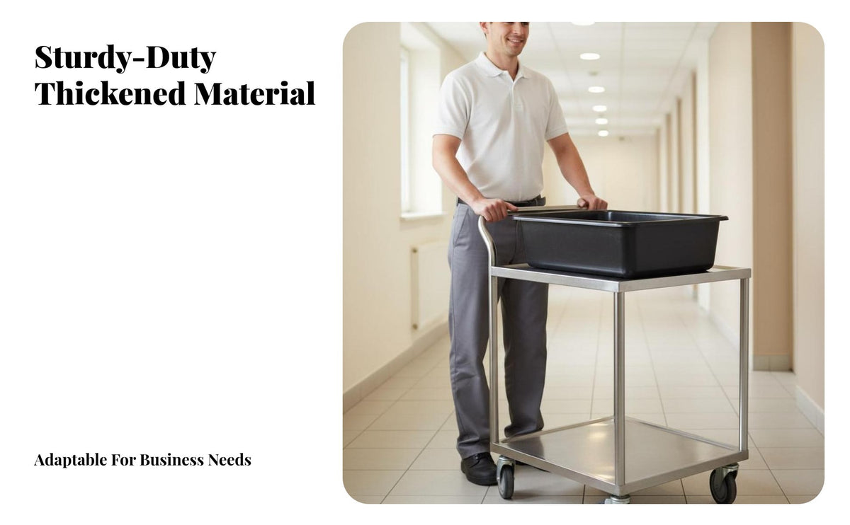 Heavy-Duty Commercial Kitchen Trash Can Sturdy Restaurant Bus Bin High Capacity Commercial Bus Tub Easy to Clean for Hotel Team, Caterers, Janitors, Hotels, Restaurants, Cafeterias, Food Courts