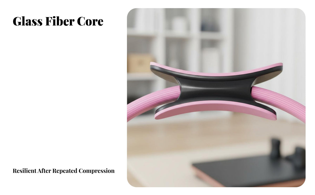 Pilates Circle Tones Muscles Thigh Toner Hoop Full Body Workout Pilates Hoop for Seniors, Beginners, Home Gym, Physical Recovery