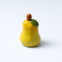 Ceramic Pear Figurine Home Decoration for Living Room Decor, Realistic Fruit Ornament for Shelf Display, Porcelain Material Gift