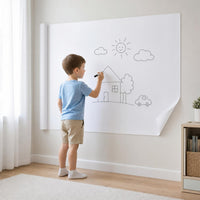 Electrostatic Whiteboard Film for Walls - Removable & Reusable Dry Erase Board for Office, Teaching, Kids Drawing, Home Use
