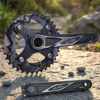 Single Chainring Crankset Aluminum Alloy Crankset with 38T Chainring 170mm Crank Set for Mountain Bikers
