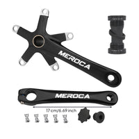 Crankset with Five-Bolt Chainring Mount Unibody Folding Bike Crankset Low-Profile Crank Arms for Cyclists