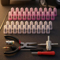 40 Pieces Tubeless Tire Repair Kit Cap Tire Plug Kit Easy to Use Vehicle Maintenance for Cars, Electric Bikes