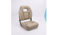 Boat Seat with Padded Backrest Fold-down Foldable Boat Seat Space-Saving Furniture for Cockpit