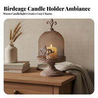 Vintage Birdcage Candle Holder Photography Prop Birdcage Candle Holder Distressed Finish Vintage Bird Cage Decor for Photographers, Bedroom, Tabletop