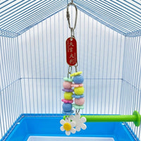 Parrot Toy 3 Pack, Mixed Material Hanging Bird Toys, Iron gnaw Toy Hanging Ornament, Cage Accessories for Enrichment and Entertainment