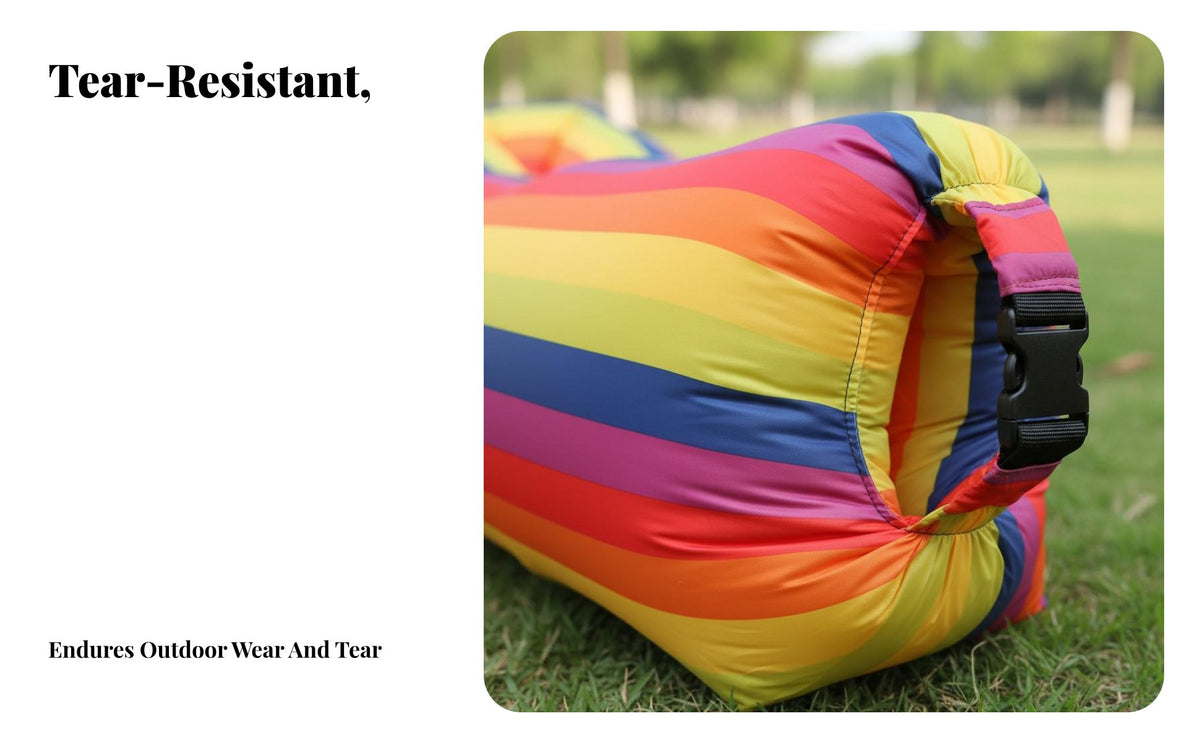 Quick Inflation Inflatable Lounger with Headrest Lightweight Wind Catcher Sofa Waterproof Inflatable Couch Leak-Proof for Beachon-the-Goers, Travelers, Camping, Parks, Beach, Backyard