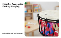 Safe and Odorless 8-Inch Djembe Portable Djembe Drum Lightweight Percussion Instrument Easy to Carry for Children, Beginners, Music Students, Gift Giving, School, Parties, Playroom