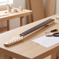22-Fret Guitar Neck Smooth Guitar Neck with Fingerboard Fretboard Polished Maple for Luthier