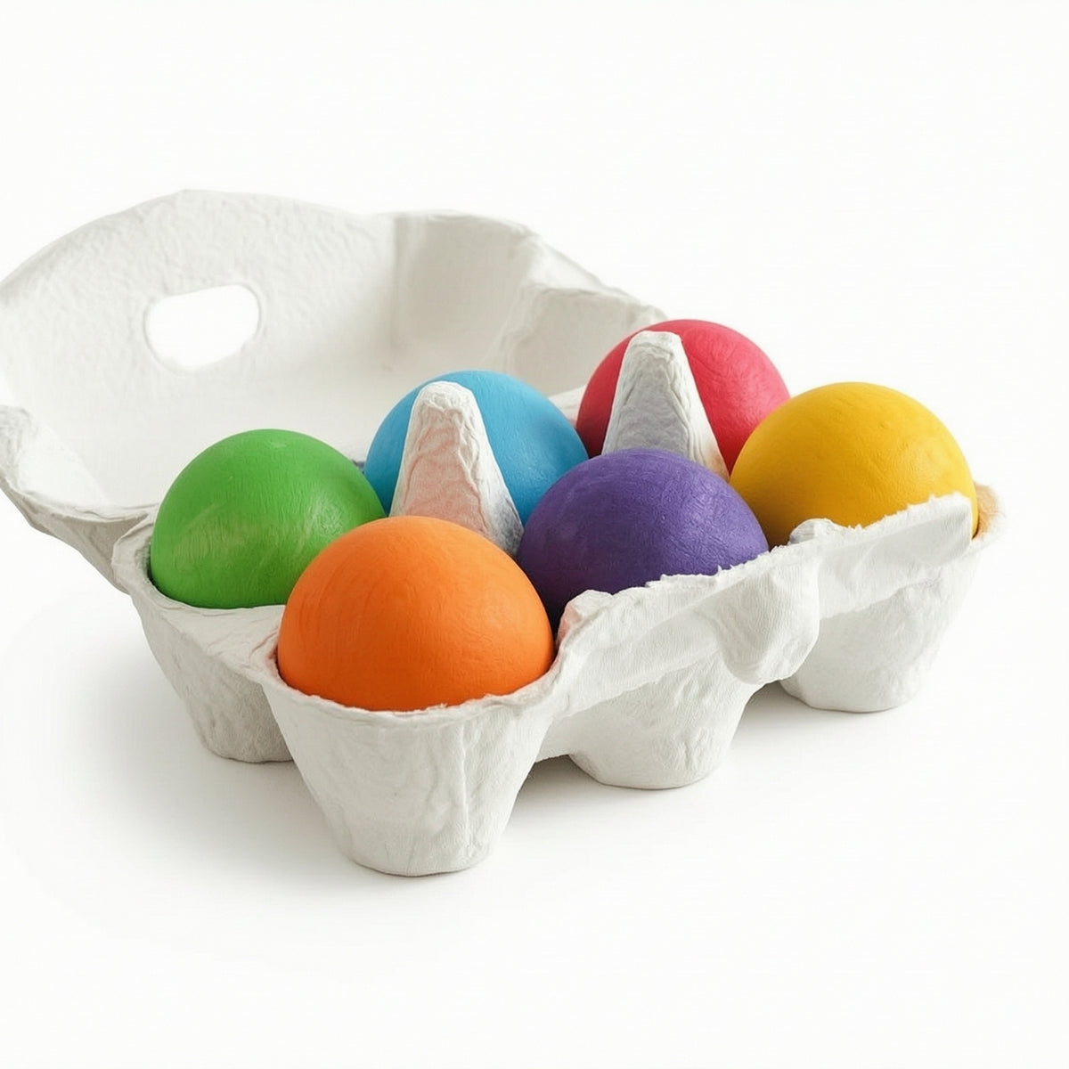 6 Pieces Smooth Wooden Balls with Tray Learning Sorting Balls Preschool Sensory Spheres Developmental for Classroom