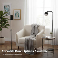 Stable Base Adjustable Speaker Stand Easy Assembly Surround Sound Speaker Stand Carbon Steel Construction Audio Accessory Space-Saving Design for Home Theater Enthusiasts, Audiophiles, Media Room