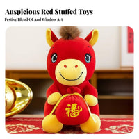 Chinese New Year Horse Doll Good Luck Charm Chinese New Year Horse Stuffed Festive Design for Family, Adults, Spring Festival, Bedroom