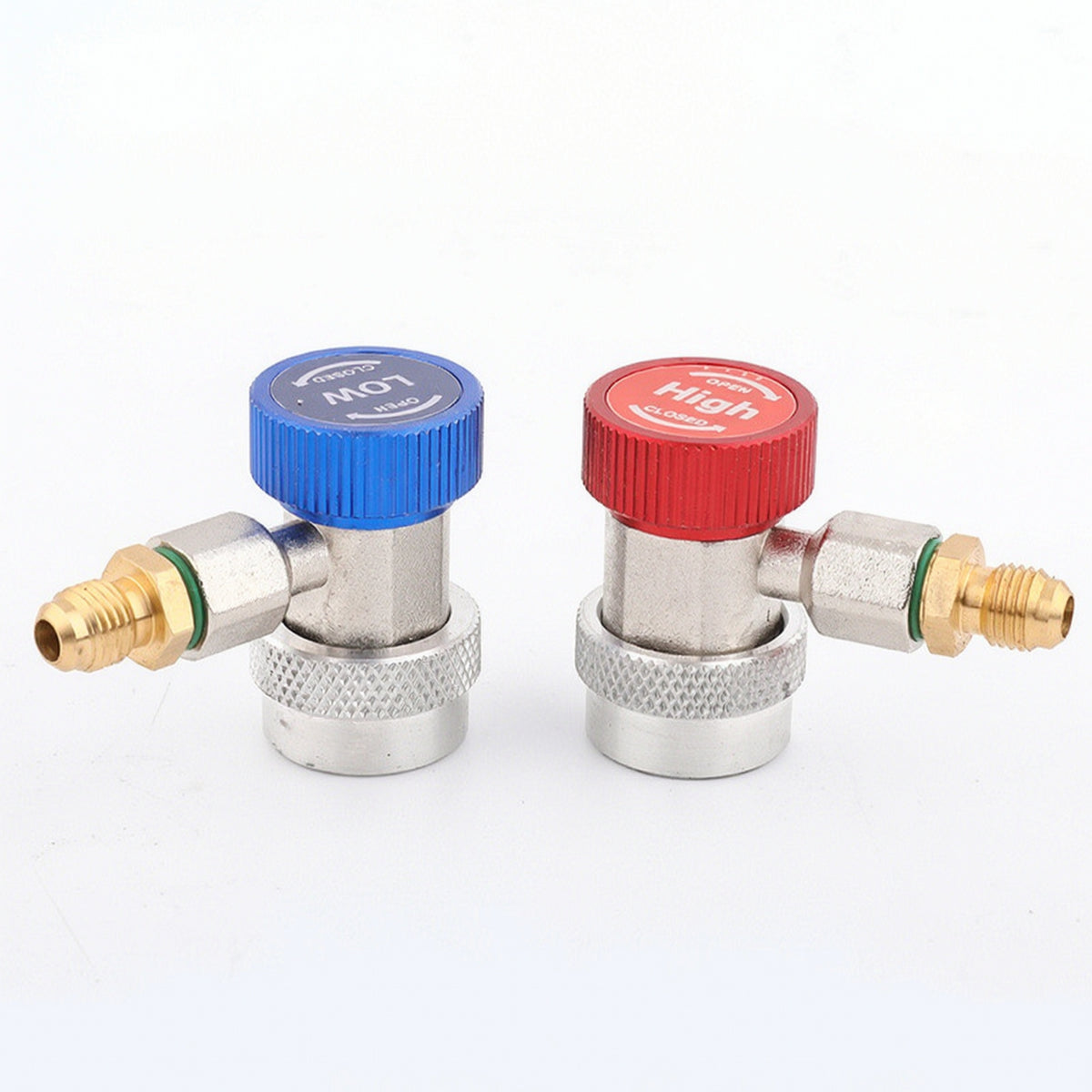Adjustable R134a High and Low Pressure Quick Connectors for Auto AC Refrigerant Charging Tools