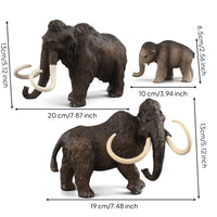 3 Pieces Woolly Giant Figurine Vivid Giant Figurine Richly Painted Animal Model for Teachers