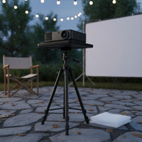 Drill-Tool-Less Display Device Tray Easy Installation Tripod Display Device Plate Portable for Home Theater, Living Room, Bedroom