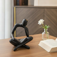 Reader Figurine Abstract Reading Statue Minimalist Sculpture with Book for Readers, Study, Office