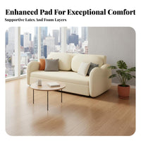 Two-in-singleUse Pull-extendable Sleeper Sofa with Storage Space-Saving Pull-extendable Storage Bed Foldable Design transformable Couch Minimalist aesthetic for Apartment Dwellers, Students, Homeowners