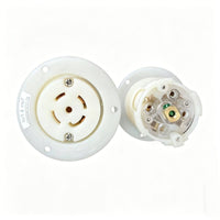 120/208V NEMA L21-30 Receptacle Heavy-Duty Locking Receptacle with Screw Terminals UL Listed Locking Outlet 3-Phase for Electricians, Contractors, Power Distribution Boxes, Generators, Stage Lighting