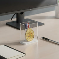 Single Medal Display Box Dustproof Medal Display Case Individual Compartment Award Shadow Box for Athletes, Collectors, Home Decor