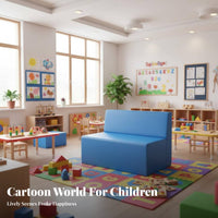 Modular Combination Wavy Seat Bench Easy to Clean Waiting Room Sofa Sturdy Structure Reception Seating High-Density Foam for Parents, Children, Clients, Kindergarten, Lobby, Salon