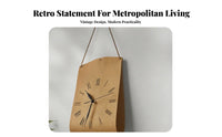 Creative Design Nordic Design Wall Clock Accurate Timekeeping Leather Hanging Clock for Homeowners, Family, Living Room, Bedroom, Office