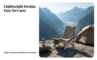 Foldable Adjustable Recliner Ergonomic Design Camping Chair Thickened Headrest Portable Seating Stable Frame for Beachgoers, Homeowners, Fishing, Beach, Deactivatedice, Poolside