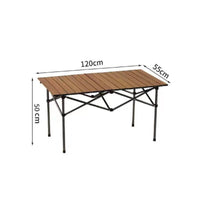 Lightweight Folding Camping Table Easy to Carry Roll-up Camp Table Anti-Slip Feet Outdoor Furniture for Barbecue