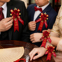 Wedding Corsage Set for Groom, Bride, Family, Groomsmen, Bridesmaids, and Guests