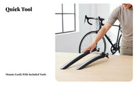 Front and Rear Bike Fenders Wide Coverage Front and Rear Cycle Fenders Cycle Mudguard Set Streamlined Shape for Commuters