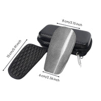 Carbon Fiber Shin Guard Anti-Impact Football Leg Guard Portable Carry Case Sports Protection for Club Athletes