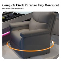Ergonomic Design Single-Seater Recliner Support Recliner with Footrest Reclining Backrest Gaming Armchair 360-Degree Swivel for Home Paleice Workers, Gamers, Students, Bedroom, Game Room, Reading