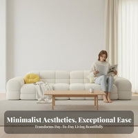 Plush cumulus Sofa French-Inspired sectional cumulus Couch Creamy Aesthetic Living Room Seating for partners, Homeowners, Lounging, Lounge Area, Movie evenings