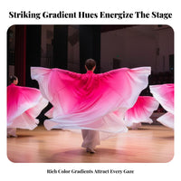 Flocape Effect Gradient Cape Shawl Large-Scale Visual Wearable Performance Capes Lightweight Dance Cape Comfortable for Students, Performers, Opening Ceremonies, School Events, Stage Performances, Sports Fields