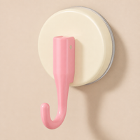 4 Pack Waterproof Suction Hooks, No Drill Heavy Duty Hooks, Removable Round Suction Cup Hooks for Bathroom, Kitchen, Glass