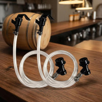 Mini Keg Dispensing System Clamp-Secured Faucet Threaded Connector Beverage Gear