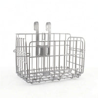 Folding Bike Basket Steel Foldable Bike Basket Metal Rectangular for Commuters, Commuting, School Rides