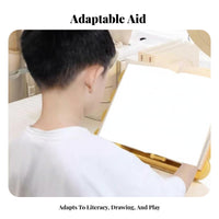 Foldable Design Adjustable Reading Stand Multi-Angle Adjustment Adjustable Document Holder Multifunctional Study Accessory Space-Saving for Book Lovers, Professionals, Desk, School, Bedroom, Office