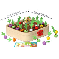 Carrot Memory Game Developmental Wooden Memory Matching Game Recognition Games for Preschoolers, Playroom, Homeschool