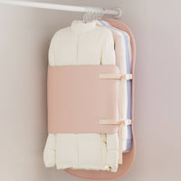 Wardrobe Compression Board Adjustable Straps Garment Compression Panel Wrinkle Hanging Clothes Compressor for Small Closets