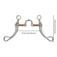 Stainless Steel horse Bit  Medium Port Bit Metal Equestrian Gear for Training