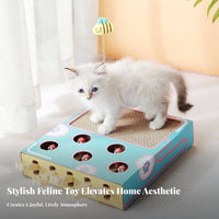Whack-a-Rodent Cat Toy Promotes Healthy Claws Cardboard Cat Scratcher Box Scratching Board Satisfies Natural Instincts Solo-Play