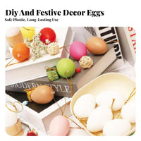 12 Pieces DIY Craft Eggs Paintable DIY Painting Egg Multicolored Easter Eggs for Crafters, Family, Classroom Activities, Party Supplies, Home