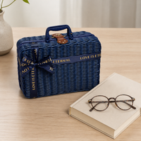 Carry-On Suitcase, M Size, Lightweight, 26x17x11cm, Hand-Woven Synthetic Material, Handheld, Travel Accessory Storage