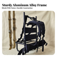 Fully Welded Construction Heavy Duty Pack Frame Multi-Purpose External Freighter Frame Ergonomic Design Aluminum Cargo Hauler Breathable Back Padding for Rescue Personnel, Delivery Workers, Mountaineering, Camping, Goods Transportation