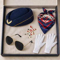 Halloween Pilot Captain Flight Attendant Cosplay Costume Set