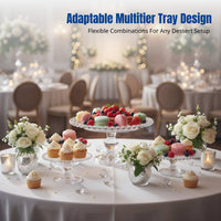 Acrylic Dessert Stand, Wedding Display Tray, Multi-Shape Transparent Cake Holder, Modern Minimalist Decor, Random Design